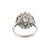 Metal Antique Art Deco Platinum CTW Old Cut Diamond & Emerald Dinner Cocktail Ring, Size 8 For Sale - Image 7 of 9
