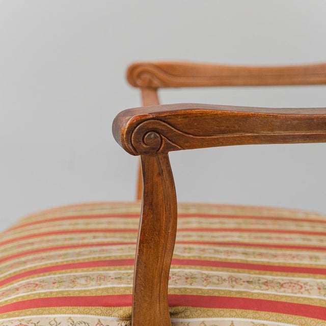 Wood Wooden and Fabric Armchairs, 1950s, Set of 2 For Sale - Image 7 of 12