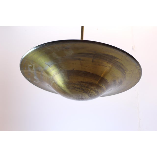 Bauhaus Vintage Brass Pendant Light, 1930s For Sale - Image 3 of 7