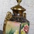 Early 20th Century Floral Table Lamp Hand Painted Porcelain Style of Royal Nippon Black Bell Shade For Sale - Image 14 of 18