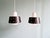 Vintage Scandinavian Pendant Lights in White Opaline and Black Lacquered Metal, 1960, Set of 2 For Sale - Image 17 of 17