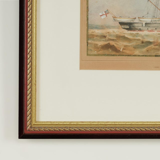 Antique Watercolor of the English Steamship H. M. S. Jackal For Sale - Image 9 of 13