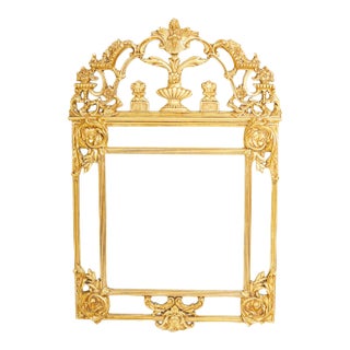 Early 20th Century Gilt Wood Framed Hanging Wall Mirror For Sale