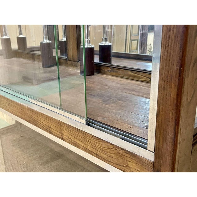 Shop Cabinet in Oak with Sliding Glass Doors For Sale - Image 12 of 18