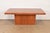 Brown Milo Baughman Style Mid-Century Modern Burl Wood Pedestal Extension Dining Table, Newly Refinished For Sale - Image 8 of 12