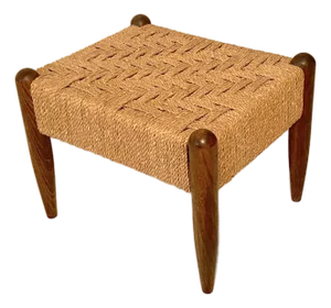 Mid-Century Modern Danish Cord Foot Stool