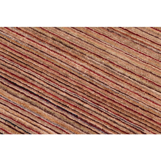 Shabby Chic Gabbeh Tan/Beige Wool Rug - 6'1'' X 8'9'' For Sale - Image 4 of 10