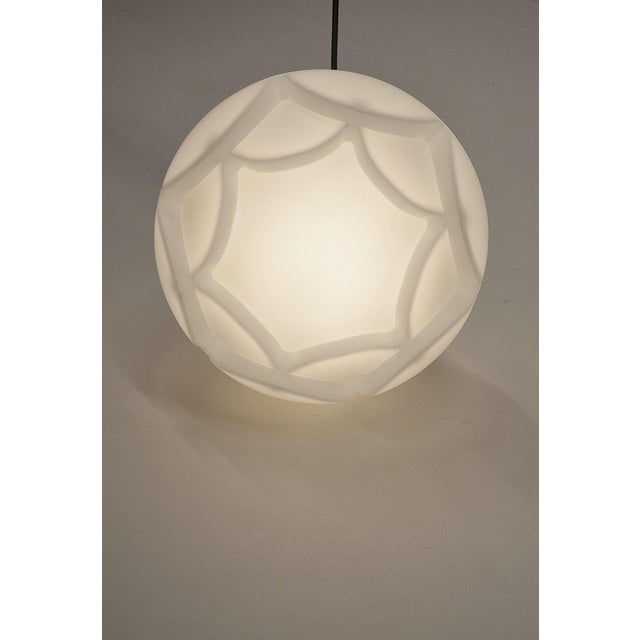 1970s Artichoke Pendant Lamp in Opal Glass from Peill & Putzler, 1974 For Sale - Image 5 of 9