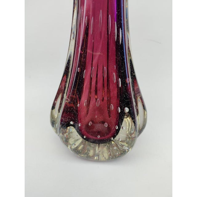 Murano Glass Vase in Amethyst, 1950s For Sale - Image 9 of 12