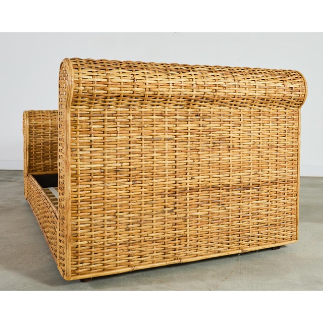 Ralph Lauren Organic Modern Bamboo Rattan Wicker Full Size Bed For Sale - Image 18 of 18