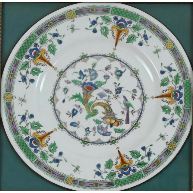 English Framed English Wedgwood Hand-Painted Porcelain Charger For Sale - Image 3 of 6