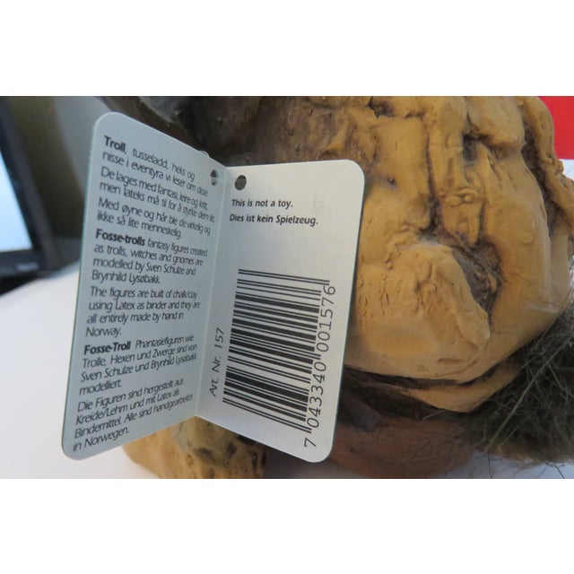 Vintage Fosse Troll Figurine From Norway With Orig Tag #157 Not Common For Sale - Image 9 of 10