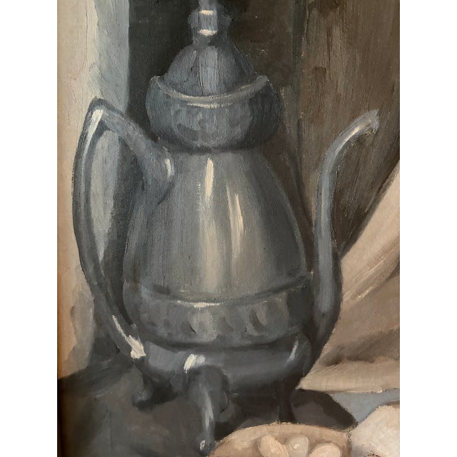 1934 Phyllis Wesley Original Oil on Canvas Still Life “Study in Black and Ochre” – Minneapolis Institute of Arts Exhibition For Sale - Image 12 of 15