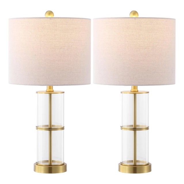 Nalla Table Lamp in Clear/Brass - a Pair For Sale