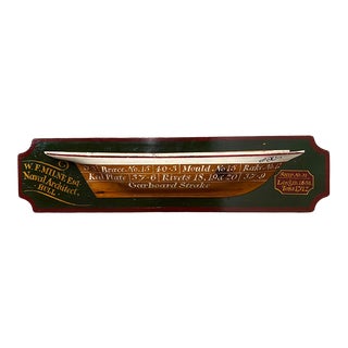 Antique English W. F. Milne Esq Detailed Half Hull Ship Model Hull England For Sale