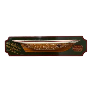 Antique English W. F. Milne Esq Detailed Half Hull Ship Model Hull England