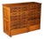 Antique 16-Drawer Quarter-Sawn Oak Rolling Flat File Cabinet For Sale