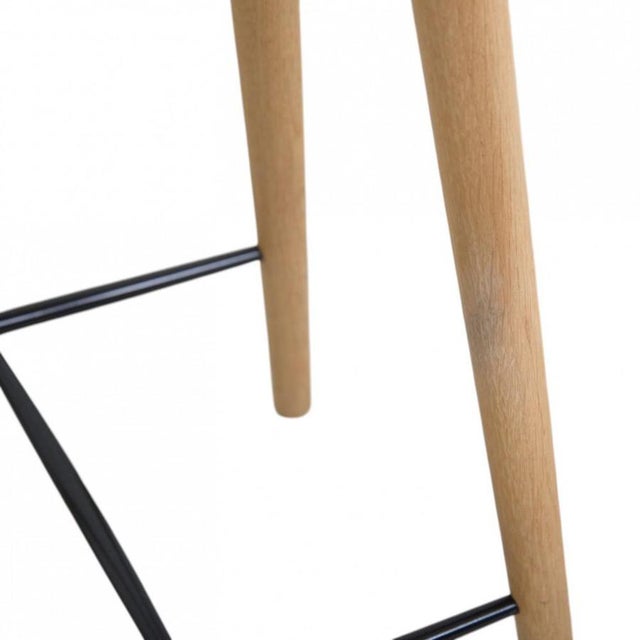 Mater Bar Stool in Oak and Black Leather, 2020 For Sale - Image 6 of 9