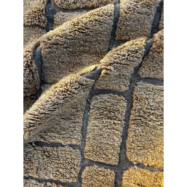 Cream Moroccan Mrirt Rug Handmade Wool For Sale - Image 8 of 11