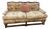 Vintage English Style Floral Upholstered Sofa With Carved Wood Frame For Sale