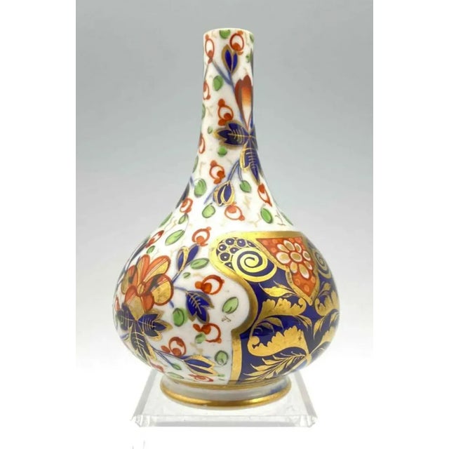 4.25”H x 2.5"W x 2.5”D Royal Crown Derby Miniature Vase Derby Porcelain. Imari Pattern. A fine antique English porcelain...