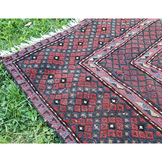 1970s Vintage Turkmen Afghan Baluch Rug - 4′4″ × 6′3″ For Sale - Image 4 of 10