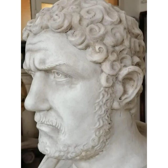 20th Century Marcus Aurelius Antoninus Sculpture in Caracalla Carrara Marble For Sale - Image 9 of 11