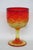 Viking Glass Company Viking Glass Amberina Yesteryear Star Footed Compote Goblet Cadmium Glow 5877b For Sale - Image 4 of 14