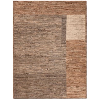 Nazmiyal Collection Earthy Modern Moroccan Inspired Geometric Rug For Sale
