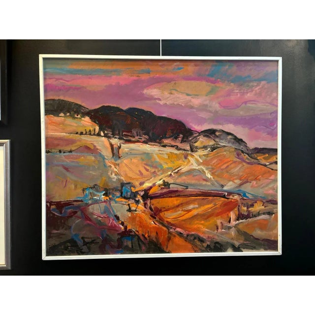 Jean Krillé, Landscape No. 87, Oil on Masonite, 1985 For Sale - Image 4 of 10