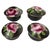 Midwinter Rare Vintage Midwinter Burslem "Porcelon" Vanity Set - 6pc Black & Pink Rose Art Deco For Sale - Image 4 of 10