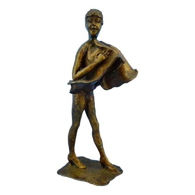 Augusto Conti, Nude Woman Gust of Wind, 1960s, Bronze For Sale
