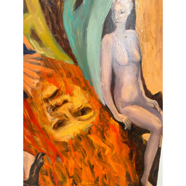 1992 Arge Surrealist Figural Painting by Lanzkron – Oil on Canvas For Sale - Image 4 of 9