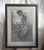 Figurative Vintage Mid-Century Figurative Charcoal Drawing of Kneeling Figure With Glowing Orb – Signed "Fryson" For Sale - Image 3 of 8