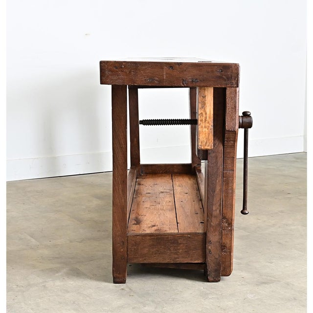 French 19th Century Oak & Beech Artisan's Workbench For Sale - Image 10 of 10