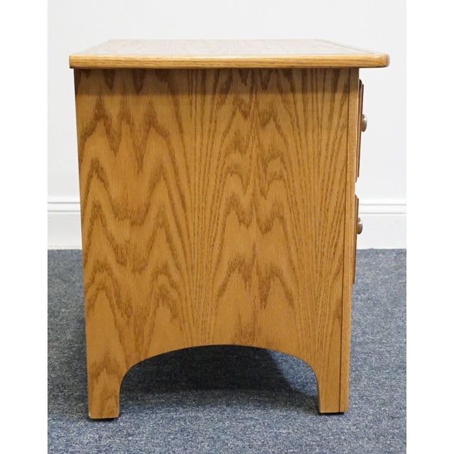 Ragazzi Furniture Solid Oak Early American Country 23" Two Drawer Nightstand - Made in Quebec For Sale - Image 12 of 13