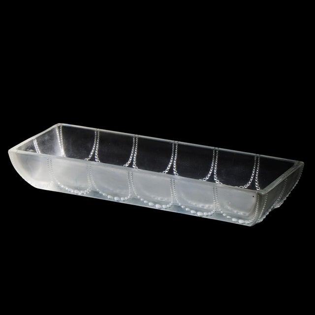 French René Lalique Perles French Glass Dish For Sale - Image 3 of 6