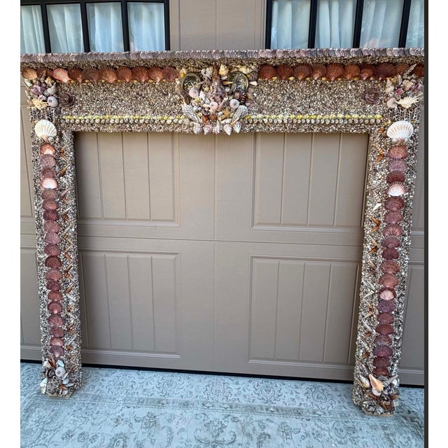 Seashell Encrusted Fireplace Surround and Mantel For Sale - Image 11 of 18