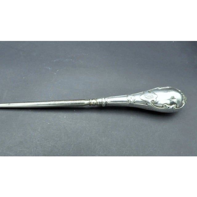 Victorian Antique English Sterling Silver Button Boot Hook Cocks & Bettridge 1883 For Sale - Image 3 of 6