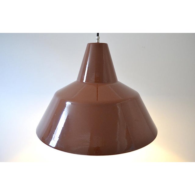 Large Mid-Century Enamel Ceiling Lamp from Louis Poulsen, 1960s For Sale - Image 6 of 6