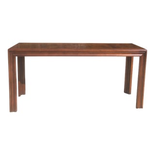 Mid Century Lane Burlwood Console Sofa Table For Sale