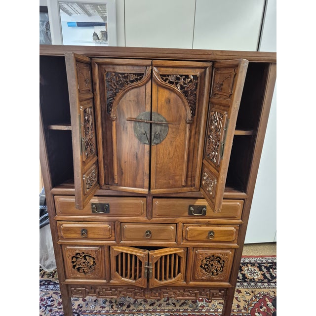 19th-Century Chinese Elmwood Kitchen Cabinet For Sale In Palm Springs - Image 6 of 12