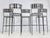 1990s 1990s Set of 5 Barstools in Solid Steel Attributed to Amalfi Furniture After Mario Papperzini For Sale - Image 5 of 12