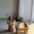 Side Table with Hemispherical Top in Beige Mango Wood, 1980s For Sale - Image 4 of 18