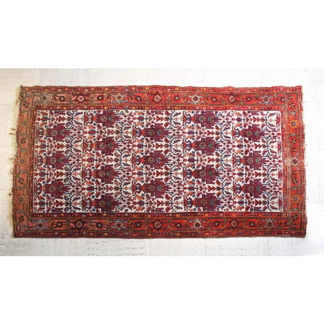 Old abedeh rug with the classic zili sultan "vase and peacock" pattern. Closely related to the motif of ancient origin...