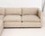 Charles Pfister for Knoll Sectional Sofa, in three pieces: a banquette, ottoman, and three-seat sofa beige fabric...