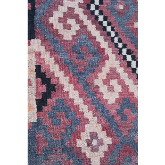 1970s Earthtone Handwoven Vintage Afghan Maimana Kilim For Sale In Los Angeles - Image 6 of 8