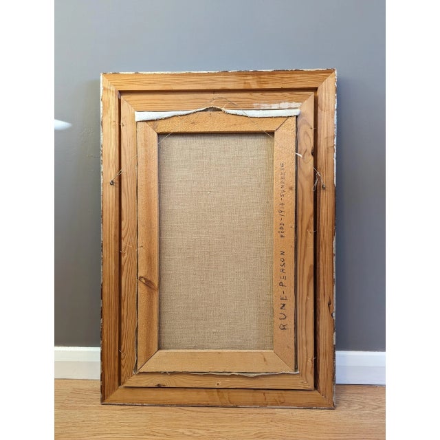 Mid-Century Modern Swedish "Unnoticed" Vintage Nude Figurative Portrait Oil Painting, Framed For Sale - Image 10 of 10