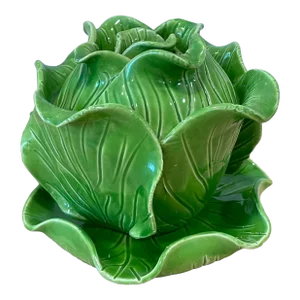 Vintage Jean Rogers Signed Cabbage Bowl With Underplate
