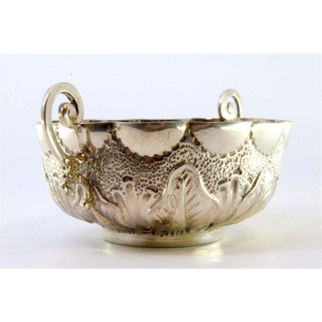 Silver Plated Drum with Embossed Floral Motifs For Sale - Image 5 of 7